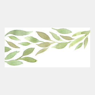 Green Watercolor Leaves