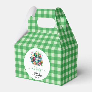 green Watercolor One Lucky Duck Boy 1st Birthday Favor Box