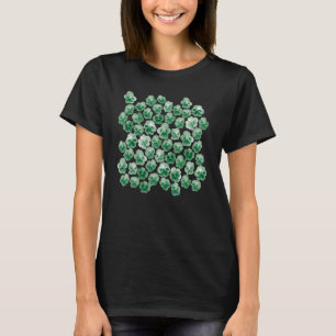 Green Watercolor Pansies Green Flower Pansy T-Shirt