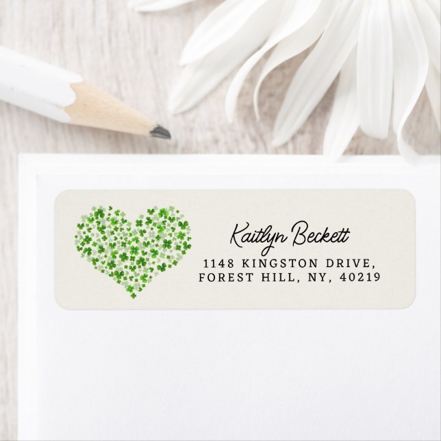 Green Watercolor Shamrock Heart St. Patrick's Day (Insitu)