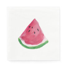 Green Watercolor Watermelon