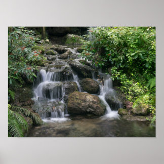 Green Waterfall Poster
