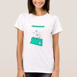 Green Waterful Ring Toss Nostalgic T-Shirt