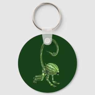 Green Watermelon Extraterrestrial Species Keychain