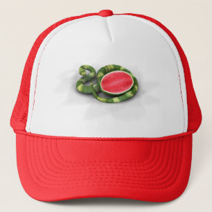 Green Watermelon Snake Trucker Hat