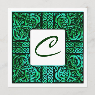 Green Waters Celtic Knotwork Faire-part de mariage