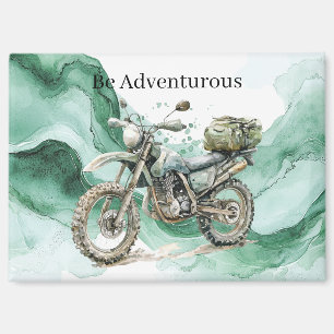 Green Wave Motorcycle Be Adventurous Magnet