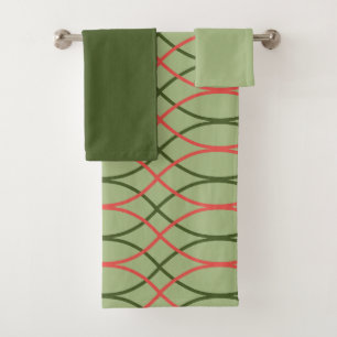 Green Waves Bath Towel Set
