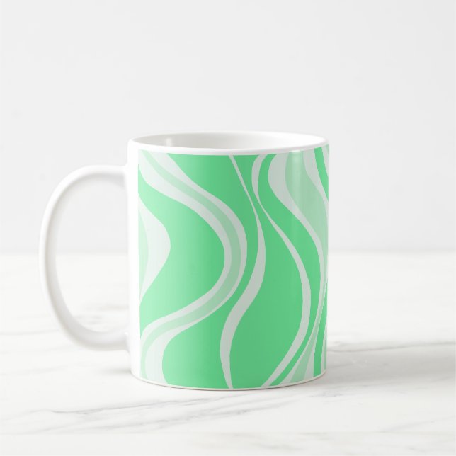 Green Waves Mug (Left)