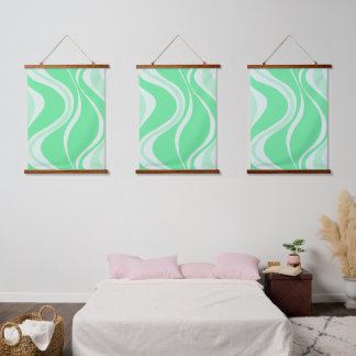 Green Waves Triple Wall Tapestry Set