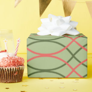 Green Waves Wrapping Paper
