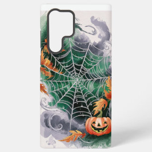 Green Web Pattern Samsung Galaxy S22 Ultra Case