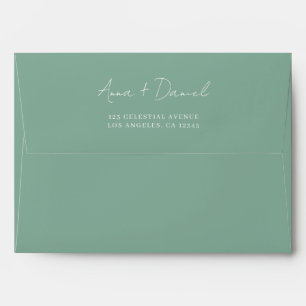 Green Wedding Coordinate Envelope