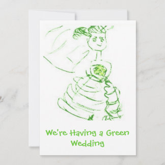 Green Wedding Invite