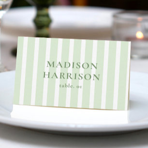 Green Wedding Name Place Card DIY