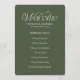 Green Wedding Order of Events Timeline Schedule Program | Zazzle
