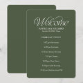Green Wedding Order of Events Timeline Schedule Program | Zazzle