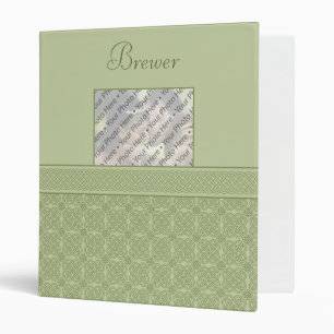 Green Wedding Organizer and Photo Memory Book Binder