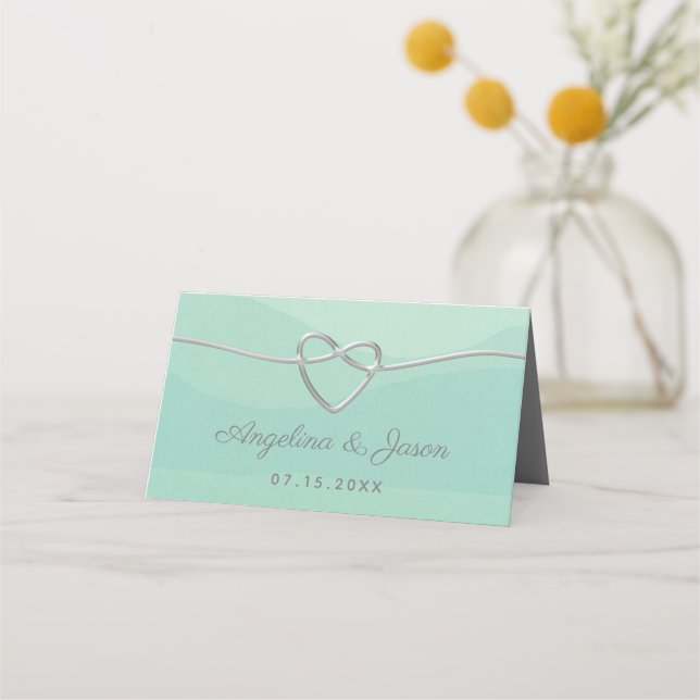 Green Wedding Place Card (Back)