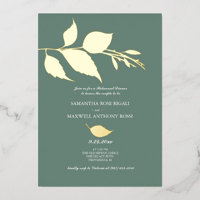 Green Wedding Rehearsal Dinner (Front)