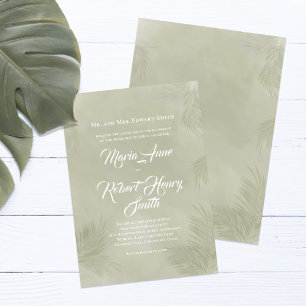 Green Wedding Save the Date Photo