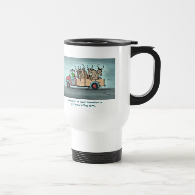 Green Weenii "Bad Gnus" Travel Mug (Right)