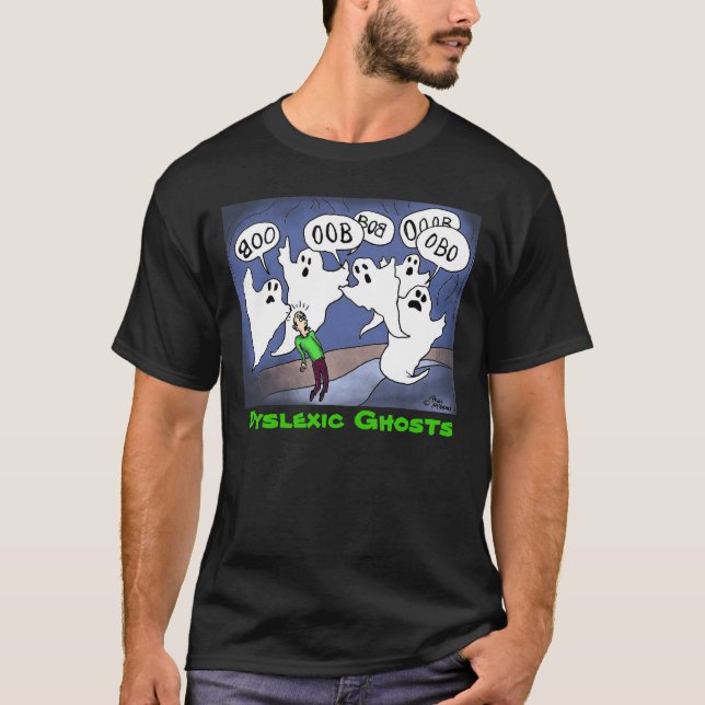 Green Weenii "Dyslexic Ghosts" Shirt (dark) (Front)