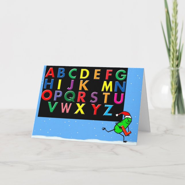 Green Weenii "Noel" Christmas Card (Front)