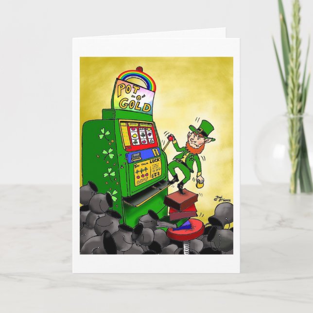 Green Weenii "The Luck of the Irish" Greeting Card (Front)