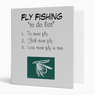 "Green Wet Fly-To Do List" Fly Fishing Journal Binder
