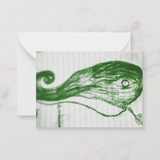 green whale yaei abstract art design card