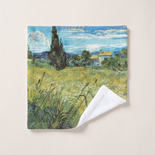 Green Wheat Field  Vincent van Gogh    Apron Wash Cloth