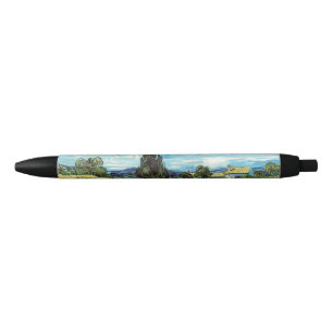 Green Wheat Field  Vincent van Gogh    Black Ink Pen