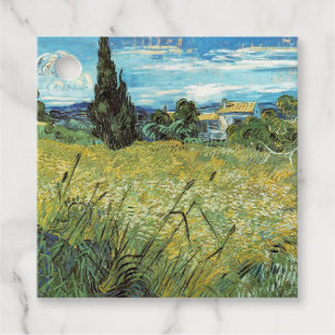 Green Wheat Field Vincent van Gogh Favour Tags