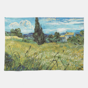 Green Wheat Field  Vincent van Gogh   Kitchen Towel