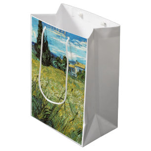 Green Wheat Field Vincent van Gogh Medium Gift Bag