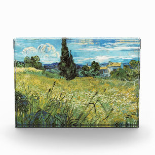 Green Wheat Field Vincent van Gogh Photo Block