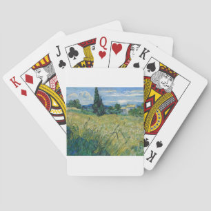 Green Wheat Field with Cypress 1889 by Vincent van Playing Cards