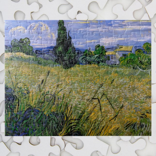 Green Wheat Field with Cypress by Vincent van Gogh Jigsaw Puzzle (Creator Uploaded)