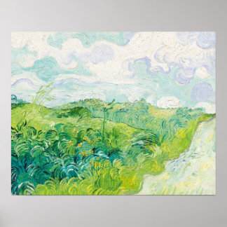 Green Wheat Fields Auvers (1890) by Vincent Poster