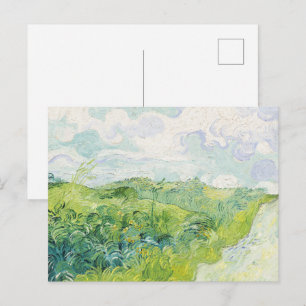 Green Wheat Fields, Auvers (1890) by Vincent Van G Postcard