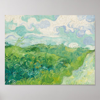 Green Wheat Fields, Auvers  1890 (Vincent van Gogh Poster