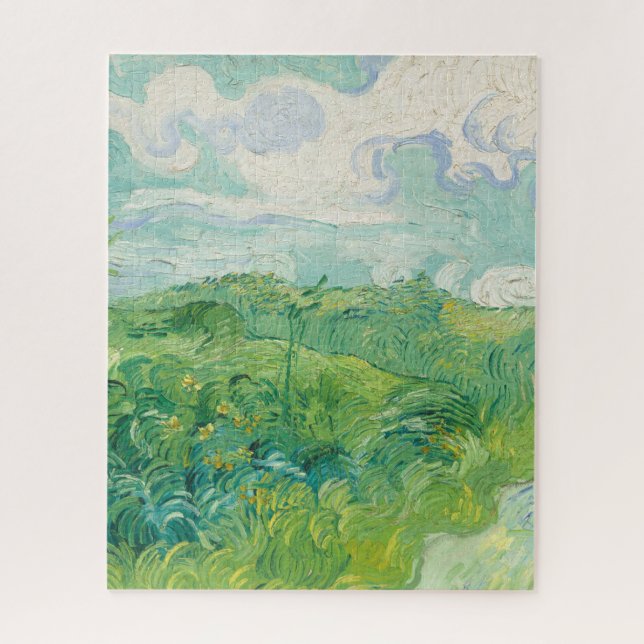 Green Wheat Fields Vincent Van Gogh fine art Jigsaw Puzzle (Vertical)