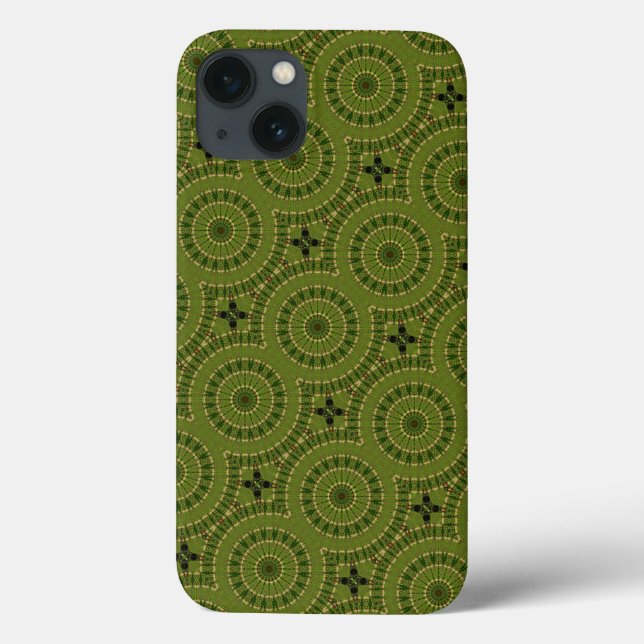 Green Wheel Mandala Case-Mate iPhone Case (Back)
