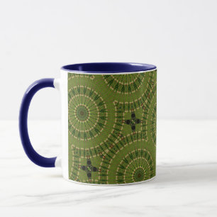 Green Wheel Mandala / Grünes Rad Mandala Mug