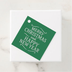 Green Whimsical Christmas Hand-Drawn Scribble Favour Tags