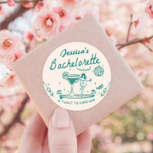 Green Whimsical Hand drawn Funky Bachelorette