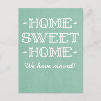 Green Whimsical Home Sweet Home Postcard