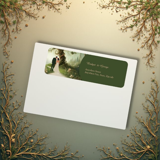 green Whimsical Medieval Forest Wedding address  (Creator Uploaded)