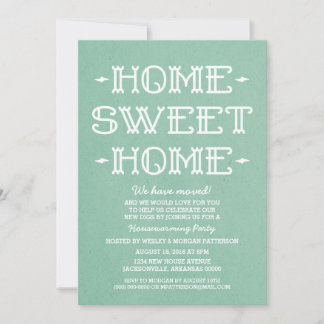 Green Whimsical Sweet Home Housewarming Party Invitation